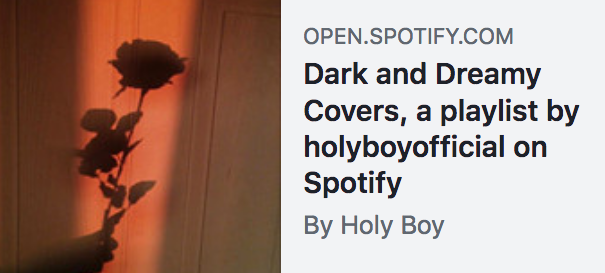 holyboy_audio's tweet photo. If you're on Spotify - listen, follow, find some new favs 🖤 Discovered so many Dreamy &amp; Dark Covers while - from #Siouxsie to #IggyPop to #TheZombies, from #LanaDelRey to #EmilieSimon to #Chromatics 🖤👁✨✨ (&amp; yours truly)

https://t.co/LUGJm2MhVL https://t.co/bBBUQMyUm5