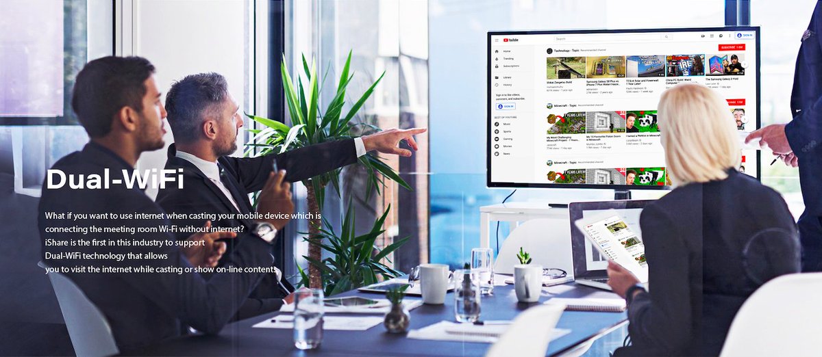 infobitav's tweet photo. iShare is the first in this industry to support Dual-WiFi technology that allows you to visit the internet while casting or show on-line contents. #infobit #ishare #wirelesspresentationsystems #meetingrooms #avtweeps https://t.co/dFPKQ5vzdw https://t.co/dQYHcMDOH7