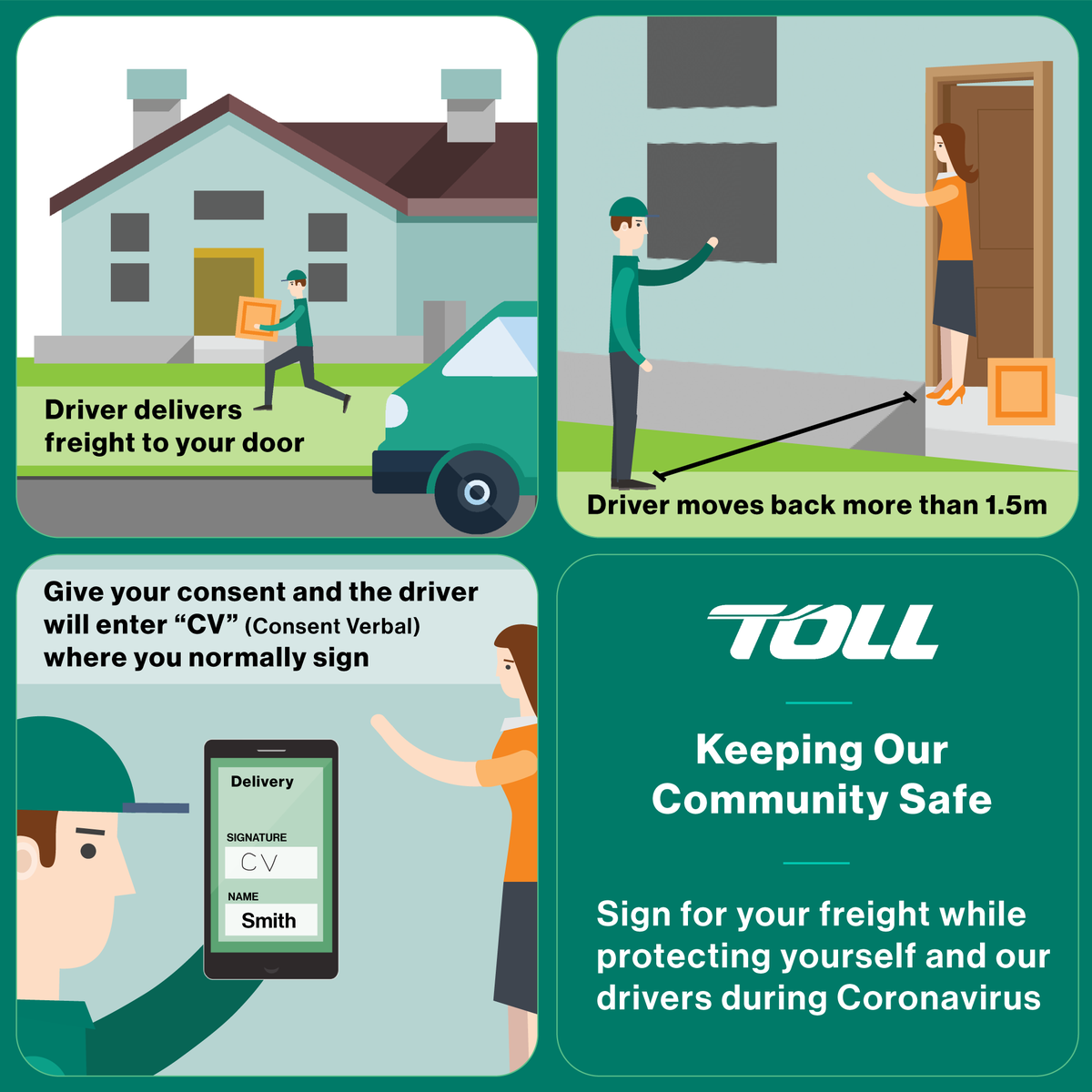 In order to protect both our people and customers, we are no longer requiring signatures for the majority of our deliveries.

#InThisTogether