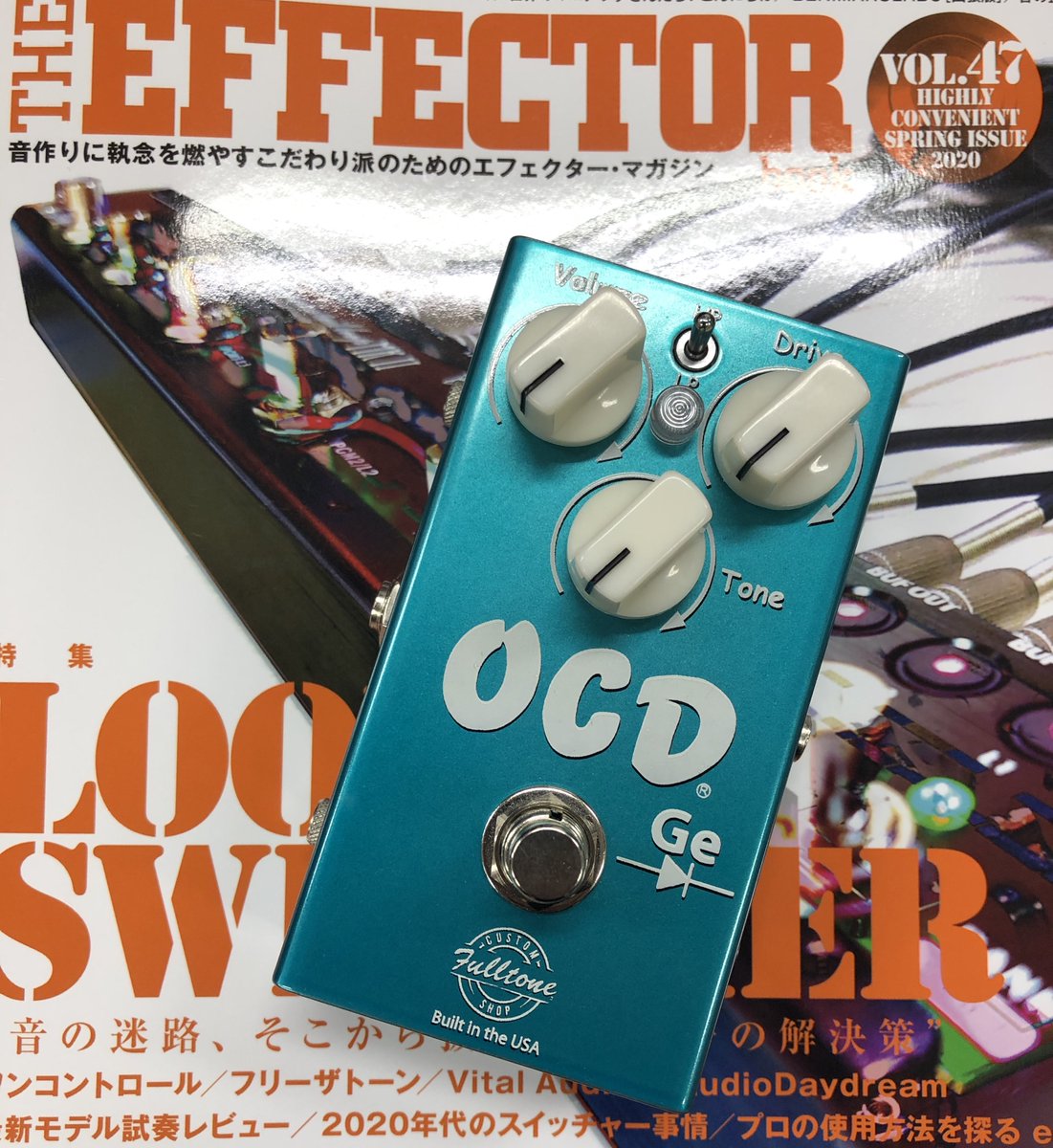 Musette_Japan's tweet photo. THE EFFECTOR BOOK Vol.47（@Effector_Book）に、Fulltone OCD-Geが掲載されています。

"究極のOCDを製作する"
というコンセプトのもと製作されたOCD-Ge

真空管アンプの様な弾き心地と、広いダイナミックレンジ、サスティンが特徴的なオーバードライブペダルです。

＃Fulltone #OCDGe https://t.co/tKTf0NWuJ0