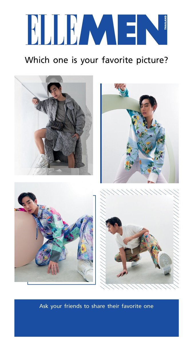 ELLEThailand's tweet photo. ขอเช็คเสียงนุชกันหน่อยว่าชอบลุคไหนของ #เป๊กผลิตโชค ในแฟชั่นเซ็ตของ #ELLEMENSpringSummer20 #ELLEMENxPeckpalit เลือกภาพที่คุณชอบแล้วมาบอกเรากันหน่อยค่า แล้วอย่าลืมแท็กเพื่อนๆ มาลงความเห็นกันนะ @peckpalit https://t.co/NvmAuGxcDX