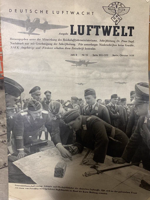 1939年のドイツの空軍雑誌Luftweltに載ってる自転車兵 