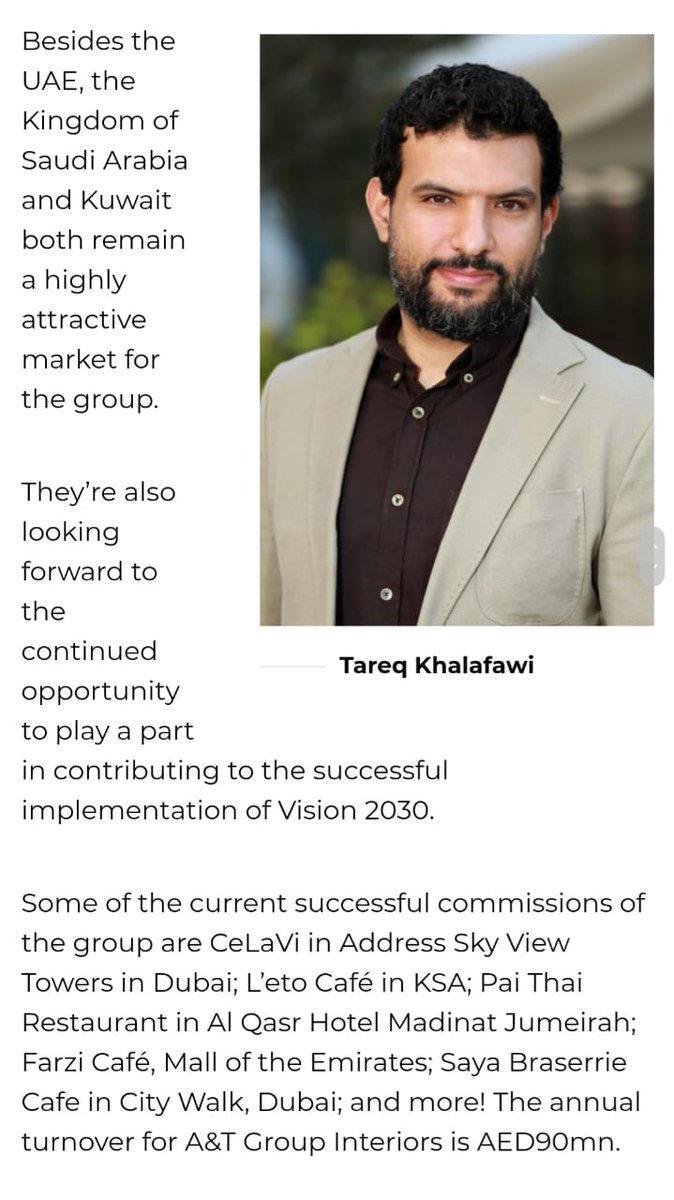 What a proud moment! Congratulations to everyone at A&amp;T Group Interiors for being nominated Fit-out Firm at the Forefront by Design Middle East! 

For more information, visit site: design-middleeast.com/fit-out-firms-…

#interiorfitout #interiors #interiordesign