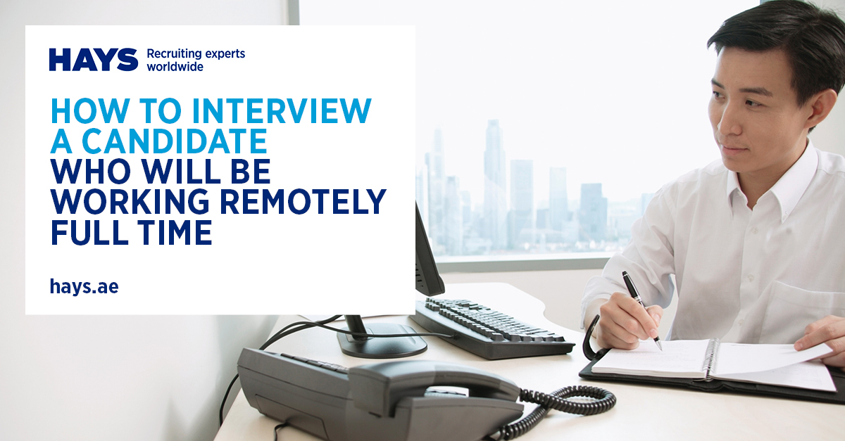 haysdubai's tweet image. Are you hiring new employees who will be working remotely? We’ve put together these 12 interview questions that you can use to effectively assess a candidate: bddy.me/2UqXkyQ #remoteworking #interviewtechnique #flexibleworking