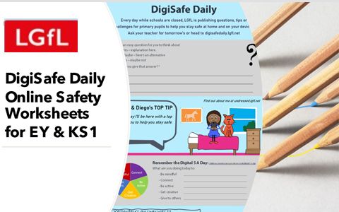 Today's #DigiSafeDaily worksheet for pupils is now live at digisafedaily.lgfl.net - along with the rest of this week's - so share the quiz &amp; top tips with pupils &amp; #parents (B/W or colour) to support #KeepingChildrenSafe #OnlineSafety #HomeLearningUK #RemoteLearning