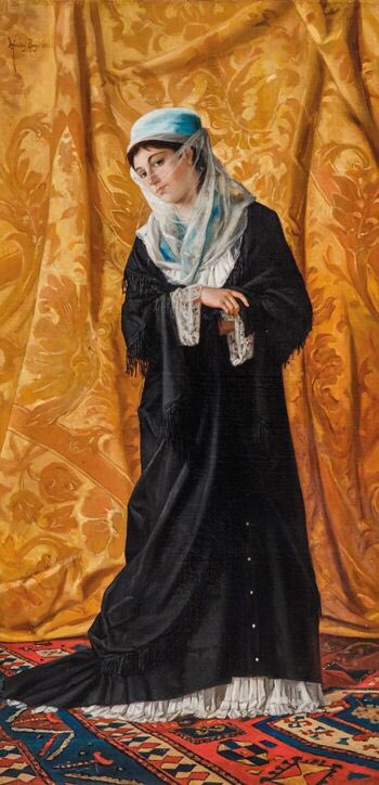 Good Morning, Dear Tweeps —- A Lady of Constantinople (Dame turque de Constantinople), 1881 by Osman Hamdi Bey p.c. - -