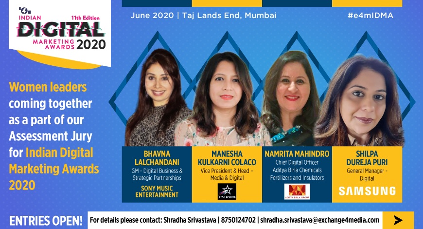 e4mevents's tweet photo. Women leaders are coming together as part of our Assessment Jury panel at the 11th edition of Indian Digital Marketing Awards 2020 #e4mIDMA

Nominate now: https://t.co/mTxl5TwuJu

#staysafe #stayhome #digitalworld #digitalmarketing #awards #digitaltrends
@shilpapuri https://t.co/iYFLUQlQDo