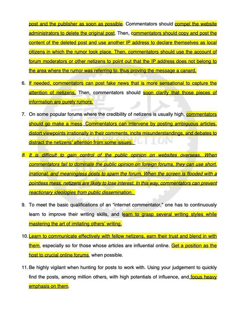 What I’m about to show you is by far the most damning part of this entire manipulation of your mind and resilience to strife.Because this is also done by  #CCP.This is China’s instructions for how to spend hours fucking with, antagonizing and demoralizing the American people.