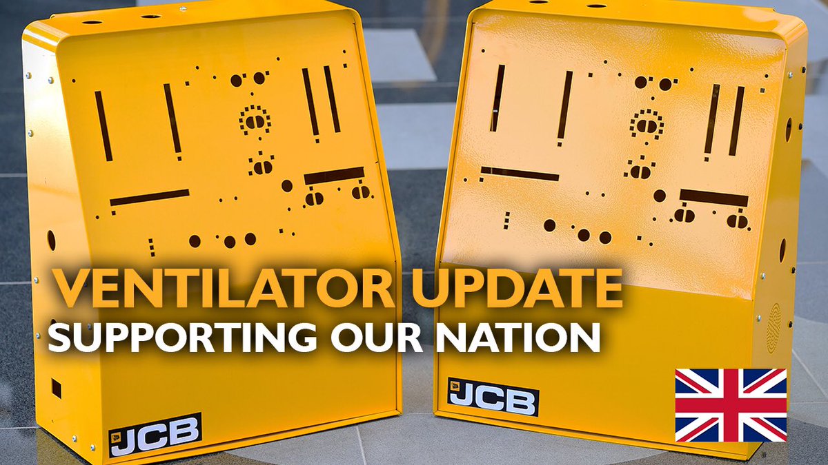 JCB has joined the national effort to help end the shortage of ventilators following a direct appeal from the Prime Minister.

Chairman Lord Bamford said: “We were determined, as a British company, to help in any way we could.“ 🇬🇧