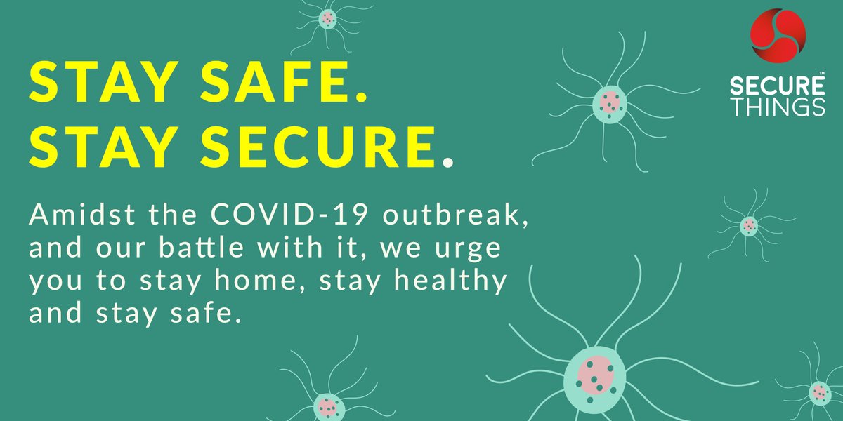 secureautomotiv's tweet photo. At SecureThings, we have always given prime importance to #security and #safety. In these challenging times, we urge you to move #staysafe at home, and practice social distancing.

#fightagainstcorona #covid19india #stayhome #stayproductive #corona #securethings #coronavirus https://t.co/yWRFTIPABR