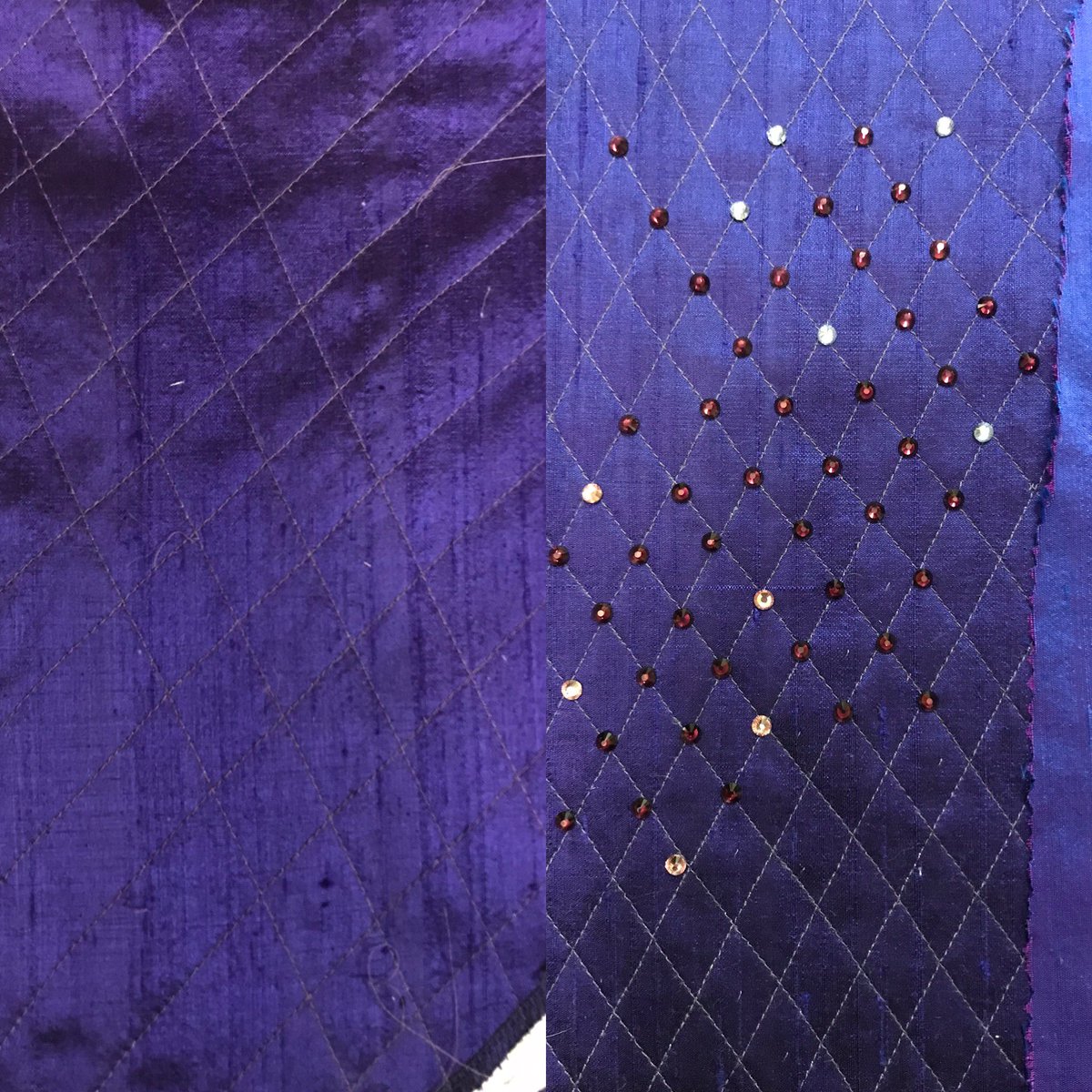 Comparison between the diamond sizing- just a HAIR bigger but it will reduce the # of rhinestones I use overall so I can use them on the cloak later ~