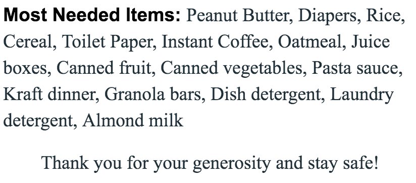 comelearnwithus's tweet photo. 📢 🚨 CALL TO ACTION: @CompassFoodBank is in need of OUR help during this unprecedented time. I will be collecting items from doorsteps on March 31st in the Watercolours community of Lorne Park. Please share! I will be expanding my collection locations this week. Thank you 🙏🏻 https://t.co/V9nPrvu84K