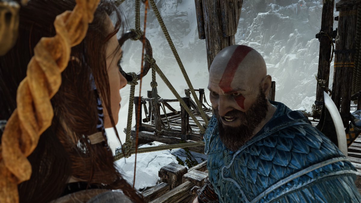 dedtekker's tweet image. Damn, Freya's tall. # BodyLikeaGoddess #CodofWar #GodofWar #PS4share