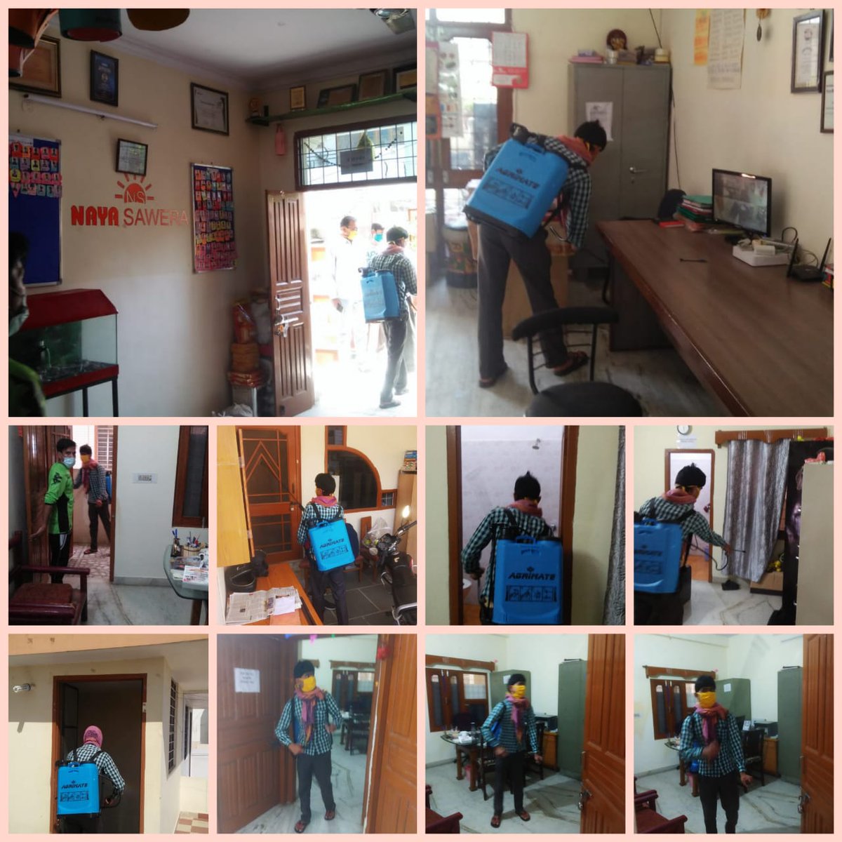 AkhilNaya's tweet photo. Naya Sawera Shelter Home got Sanitized today. 

We would like to thank *CWC Member Shri Rajendra Singh Ji* for arranging the sanitizing process. 

Regards 
Akhilesh Maheshwari 
Founder 
Naya Sawera Ngo
@ashokgehlot51 
@RajCMO https://t.co/12osDW61u8