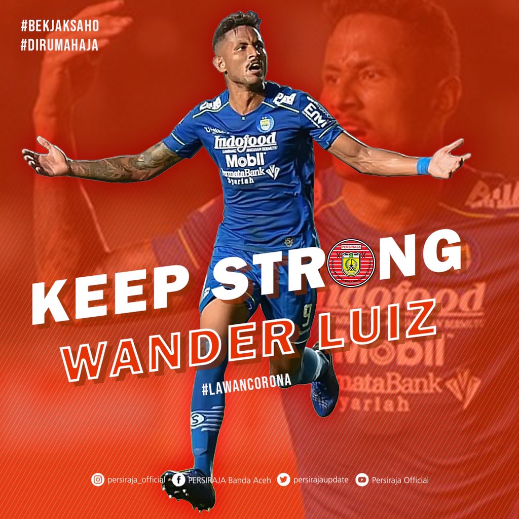 Keep strong Wander Luiz! 💪
Persiraja dan masyarakat Aceh juga turut mendoakan kesembuhan ujung tombak saudara kami <a href="/persib/">PERSIB</a>, kami bersamamu.. 🧡💙 #orangebiru .

#persiraja
#dirumahaja 
#bekjaksaho