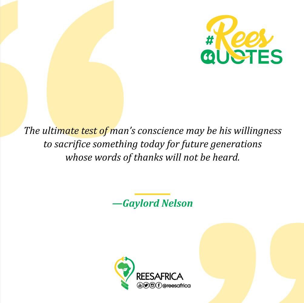 reesafrica's tweet photo. All we do at REES Africa is for the greater good: for the present generation, and for the future to come.
#earth #sdgs #reesquotes
#reesafrica #sustainability #globalchallenge https://t.co/JH9LJdRBlK