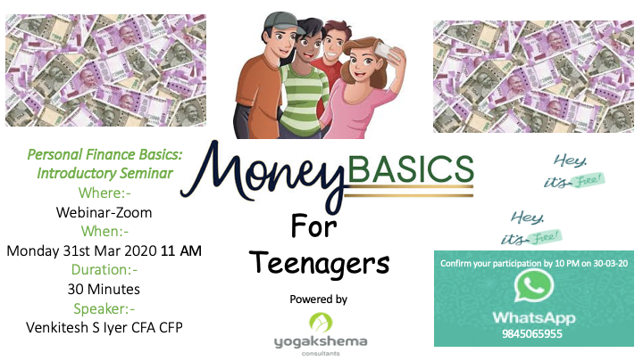venkiiyer's tweet photo. Free webinar for teenagers on basics of personal finance.@skaeley @iRadhikaGupta @simpleharish @SRKoti @hdfcmf @ICICIPruMF @KotakMF @gawruv @abcabslmf @CouncilofFP @IFAGalaxy @fifaindiaorg @tigerrao7 @NileshShah68 @MFBALA 
Money https://t.co/JRPh90ONoE