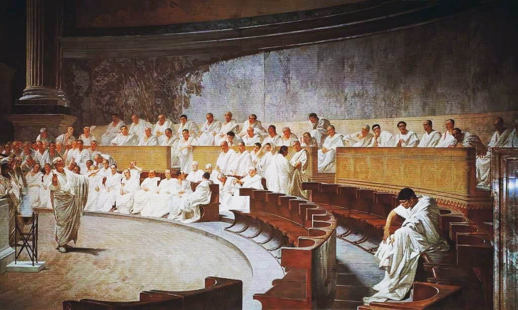 AntiquitatesR's tweet photo. 📜 VOCI DI ROMA 📜

CICERONE VS CATILINA

⬇️⬇️⬇️
https://t.co/L1lKDWSrC8

✍️Cicerone, Prima orazione contro Catilina (8 novembre del 63 a.C.), I, 1-2 (a cura di Elisabetta Risari), Mondadori, Milano 2009.

#vocidiroma #antiquitatesromanae #SPQR #catilinarie #cicerone #romans https://t.co/TGPIFUIDxy