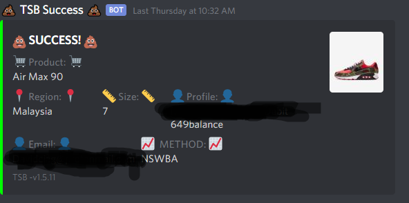 eng_hailey's tweet image. although is a brick but Thanks to The only NIKE BOT @The_Shit_Bot 
Proxies: @SlashProxies , @WorksSubnet