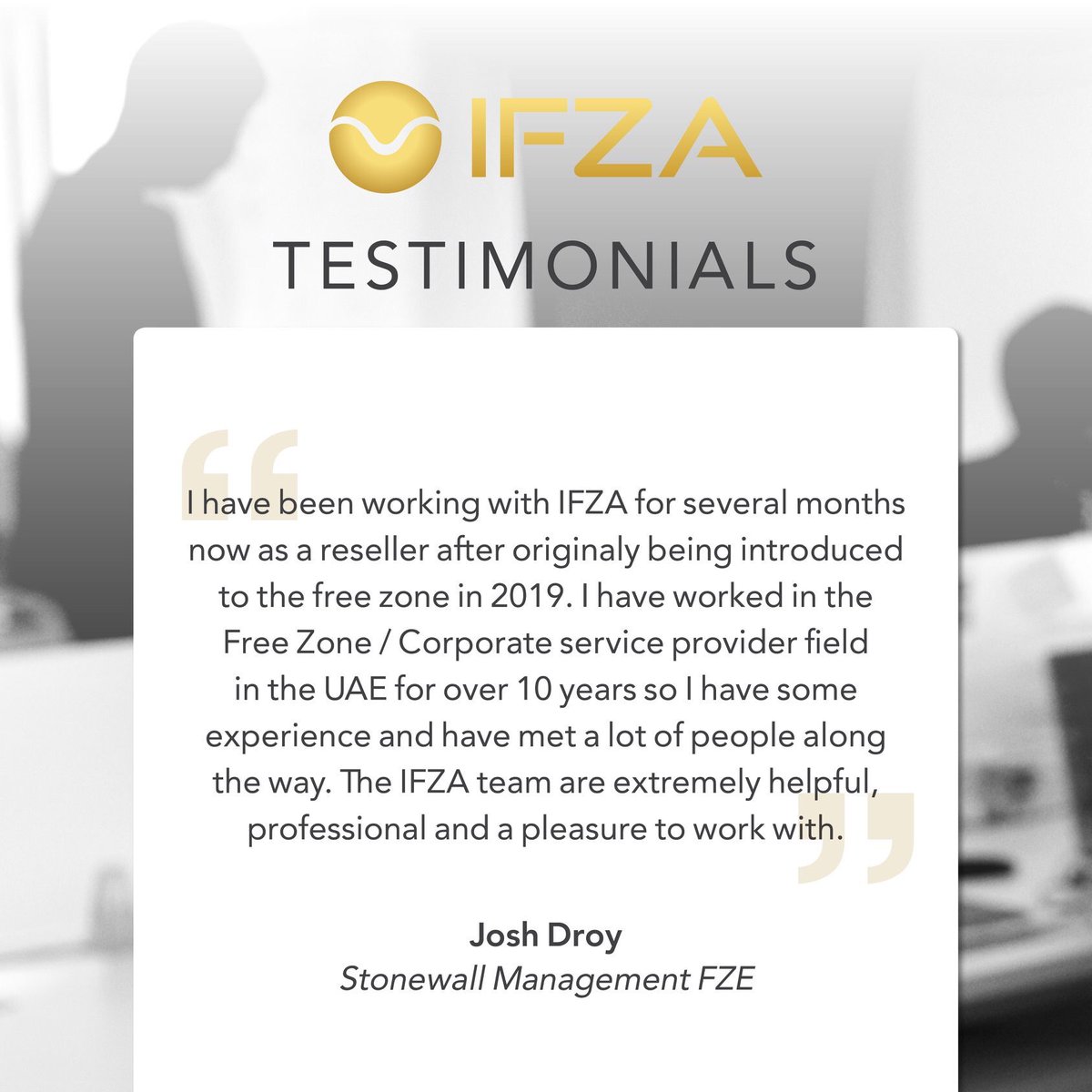 ifzauae's tweet photo. "You can't buy a good reputation, you must earn it" - Harvey Mackay
#IFZA #InternationalFreeZoneAuthority #FreeZone #Dubai #UAE #Fujairah #Business #IFZAcares #CustomerService #professionalPartners https://t.co/Rv73ijHRwp