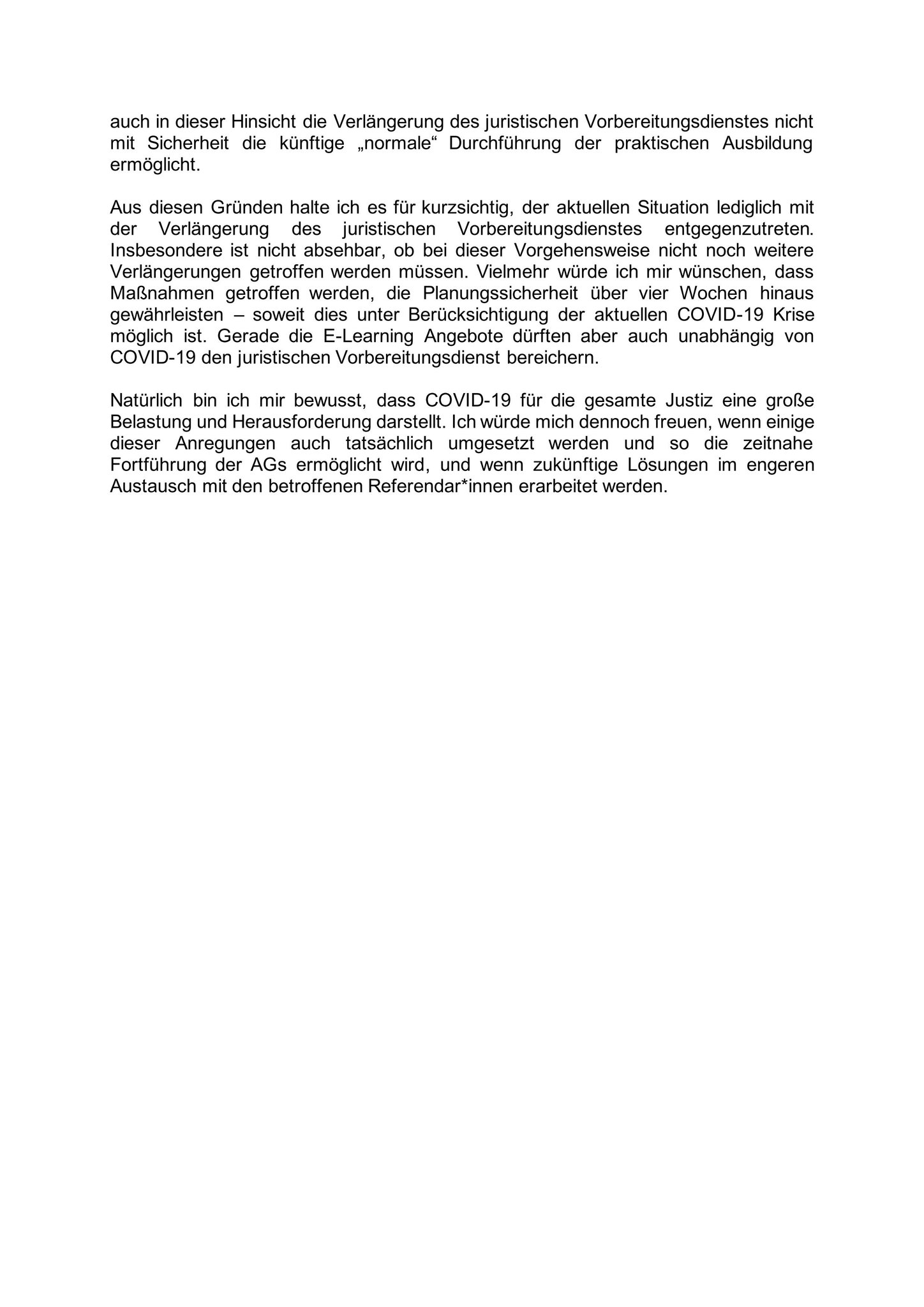 Isabel Lischewski In Nrw Soll Das Ref Um 1 Monat Verlangert Werden Bislang Ohne Information Zu Weiteren Strategien E Learning Oder Losungen Fur Bereits Feststehende Stationen Nachdem Am Freitag Doch