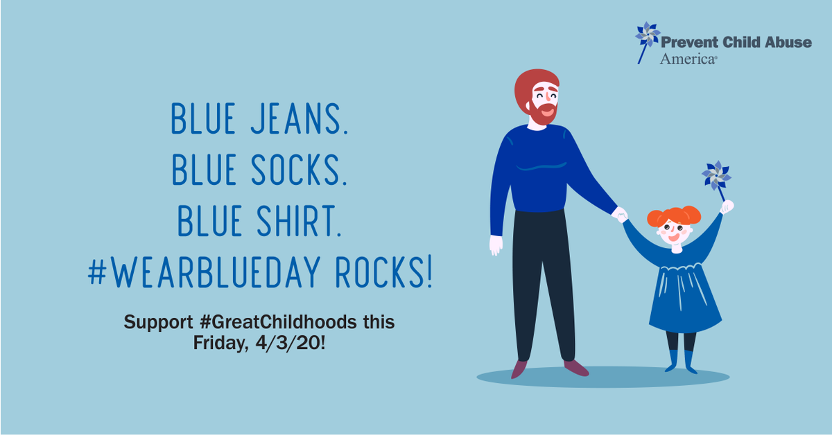 missouri_naca's tweet photo. This Friday is #WearBlueDay, so get your blue on to make #GreatChildhoods happen! #CAPMonth 💙👕👖🧢 https://t.co/cvaXLoZ3hZ