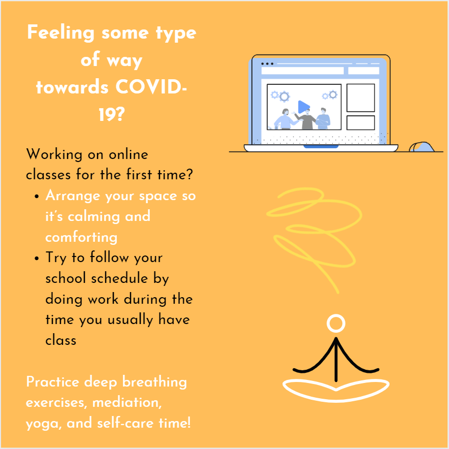 State_ItsOnBlue's tweet photo. Hey Sycamores!

Feeling some type of way about COVID-19? Title IX would like to share some more self-care tips and tricks during this time!

What are your favorite self-care tips and tricks?

#itsonblue #indianastateuniversity #selfcare #tipsandtricks https://t.co/8mvpP9yjwC