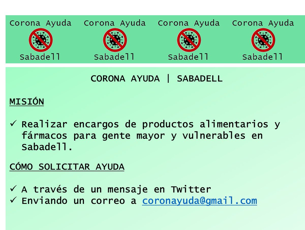 Corona Ayuda Sabadell tweet media