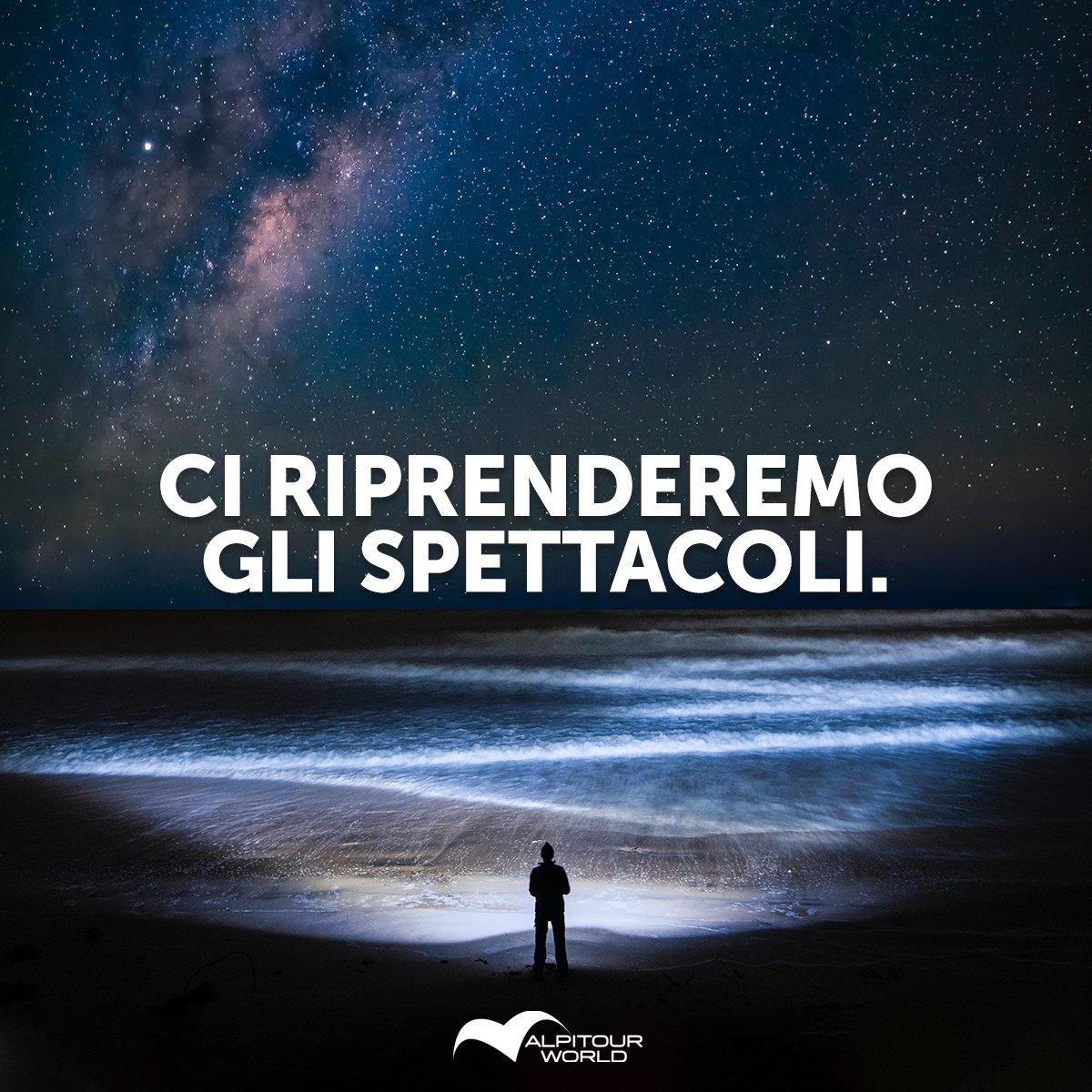 AlpitourWorld's tweet photo. Crediamo che anche quest’estate sarà possibile passare la nottata a fissare il cielo. Lo crediamo perché ci fidiamo delle istituzioni e della nostre capacità di fare fronte ai momenti difficili. Siamo pronti a scommettere che torneremo alla normalità, ai viaggi, alle vacanze. https://t.co/TyGqPDyzOg