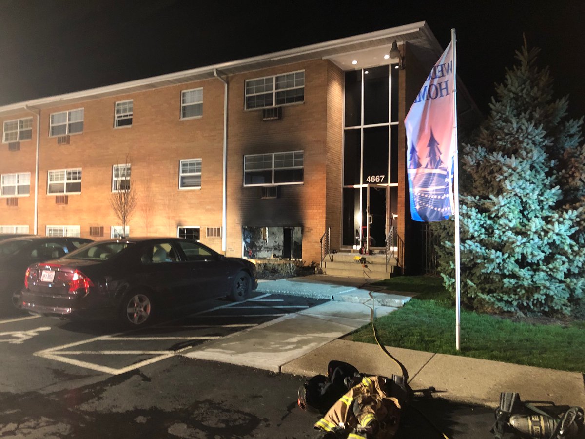 wsyx6's tweet photo. Four people are recovering after flames broke out at an apartment building in Whitehall overnight. 

The fire was contained to one unit, but smoke damaged several other units. 

https://t.co/0vTKekL30X https://t.co/TQZPI0ao51