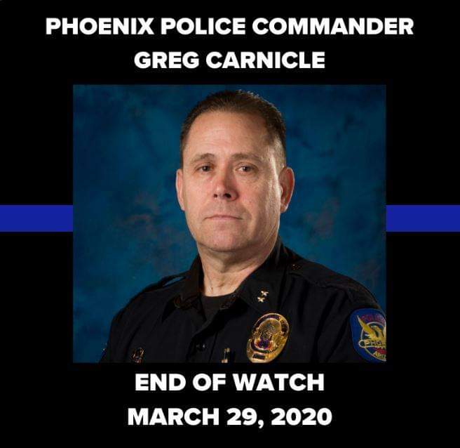 polishprincessh's tweet photo. REST IN PEACE: Phoenix Police Commander Greg Carnicle was shot at the scene of a domestic violence call last night, the police department says. The 31-year veteran was just months away from retiring

Thank you for your service.
Prayers for your loved ones.
https://t.co/hTCwb9z9yI https://t.co/0Gb8v3E1Fl