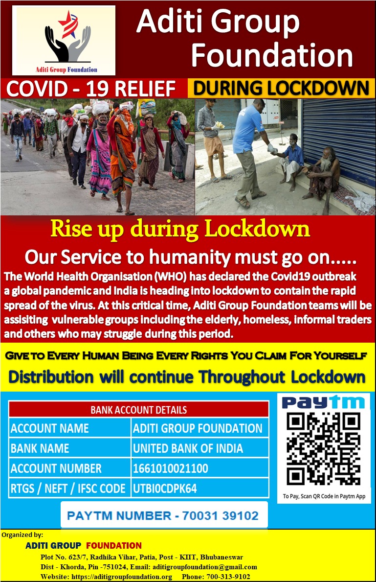 therealkassyrg's tweet image. Calling on everyone,specially from #Odisha.Aditi Group Foundation doing their bit to help the poor,needy,migrant labourers.Everyday 100+ people are being fed, cost for which is Rs.60 per person.Please try to help any possible way #donate #formigrants #feedthehungry  #bhubaneswar