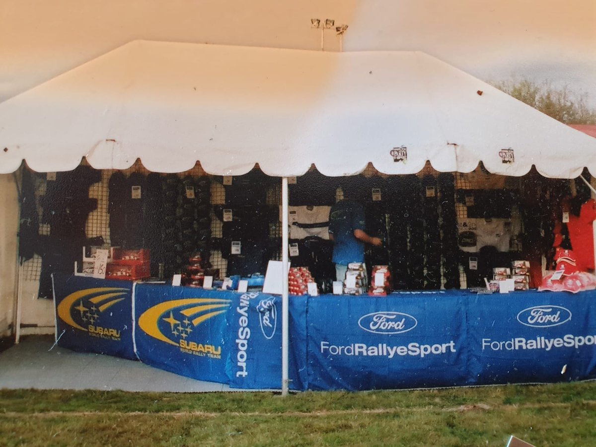 rallyemerch's tweet photo. Memory Lane. For our 8th stop, it is 2004 and we had our first 'long haul' stand in New Zealand. We had good sales but took too much stock. It cost a lot of money to get it back, so we made nothing but a great time!
#WRC #Rallynewzealand #Rally #Rallymerchandise https://t.co/aw8B585ifI