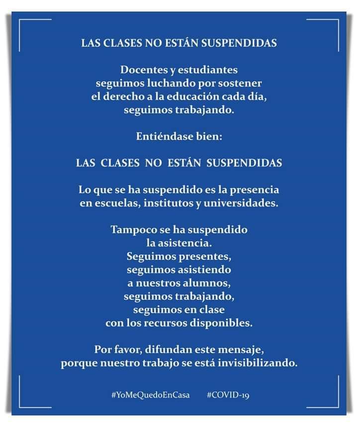 Seguimos trabajando. Estos días han sido lectivos.