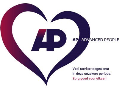 AP is gewoon open, u kunt ons telefonisch, via mail of via onze website  benaderen.
Wij helpen u graag verder met uw vraagstuk over energie oplossingen. Veel sterkte in deze moeilijke tijd. Zorg goed voor elkaar! #AdvancedPeople