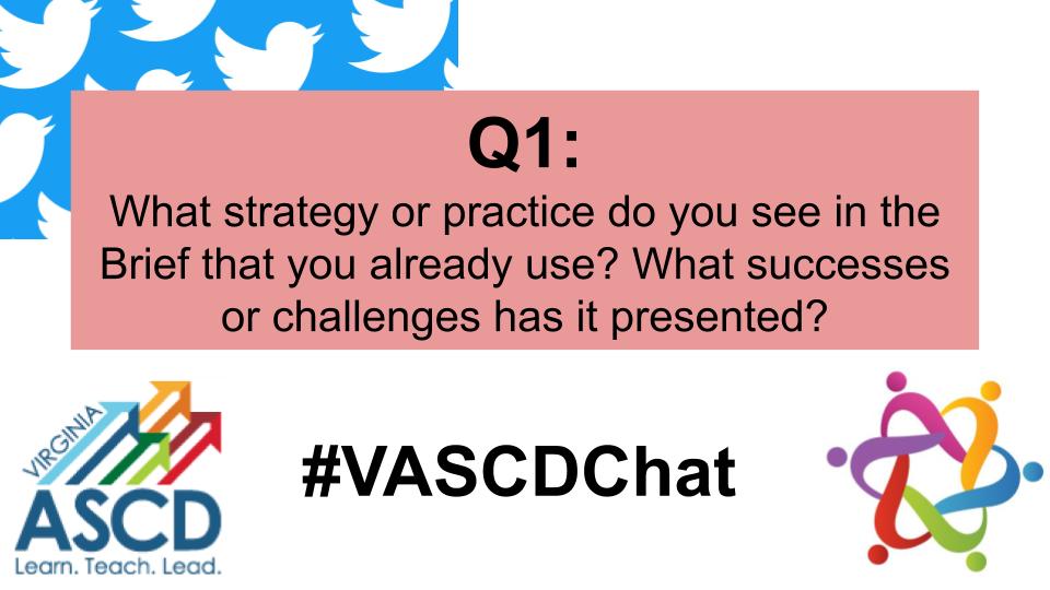 VAEducatorCMJ's tweet photo. For this week's #VASCDChat slow chat we will explore the Creating a Culture of Respect brief from the Profile of a VA Classroom. Remember to use A1, A2, A3 along with #VASCDChat in your responses this week!
Link to the Brief: https://t.co/pRnG3UkFGa https://t.co/2KWd1XO6tT