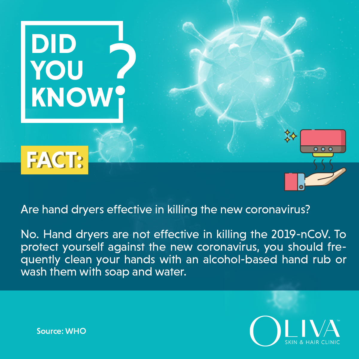 Oliva Skin And Hair Clinics On Twitter Are Hand Dryers Effective In Killing The New Coronavirus Safehands Washyourhands Pandemic Coronavirusoutbreak Coronavirusindia Covid2019 Corona Breakthechain Https T Co Z9fdscunmt