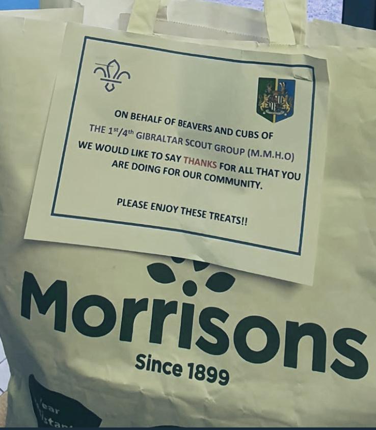 HMCustomsGib's tweet photo. Thank you @1st4thscouts and #fastafood for your kind gestures to our officers manning the front line. #Muchappreciated #communityspirit #wewillnotfailyou
#COVIDγΌ19 https://t.co/brzzOn4aTB