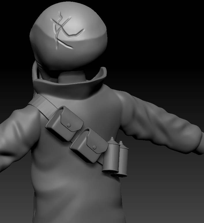 R1verztv's tweet image. He&apos;s Finished... well in Zbrush at least. The final touches to the character were done this week and now its time to move on to some of the tedious work. Retopology 😨.
#PurdueGameDev