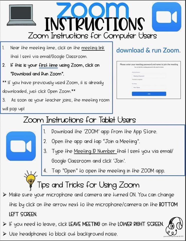 Stoutzenheroes's tweet photo. House parents and families of 4S, today we will be testing out #Zoom to try and eliminate some connection issues! Here’s a little “cheat sheet”
to help you get started! #virtuallearning https://t.co/2lyBmCWW0j