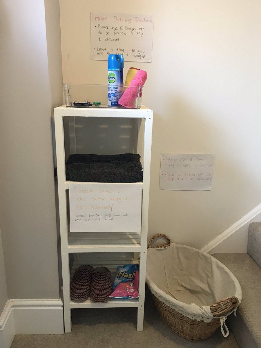 lucyansell's tweet photo. So maybe I have actually lost the plot but it’s certainly made me feel better 😂🤡 the kids are actually abiding by the rules too! #homedoffing #clean #decontaminate #nhs #ivegonecrazy https://t.co/pEvgM0x2Fs