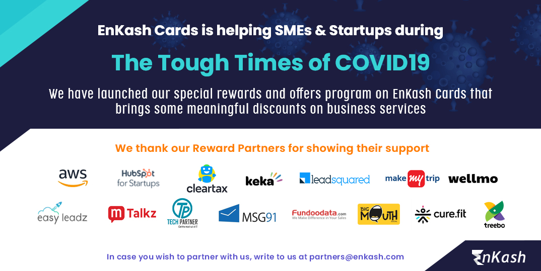 EnKashBusiness's tweet photo. EnKash thanks our #RewardPartners for showing their support during the tough times of COVID19

@awscloud @TreeboHotels @cleartax_in @KekaDotCom @getwellmo @HubSpot @TechPartner_in
@becure @makemytrip @mTalkzmObility @fundoodata @easyleadz @LeadSquared @msg91com 

#EnKashCard https://t.co/Z1JdFKLvvM