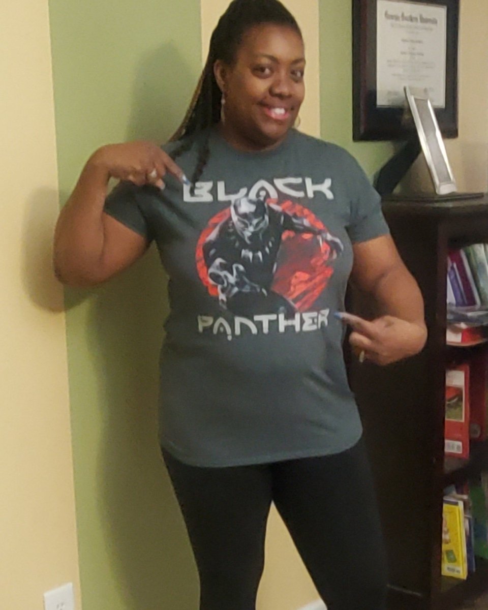 APS_CCES's tweet photo. CCES Virtual Spirit Week
Monday: Dress like a Superhero in honor of our essential workers.
We are #CCESstrong!
I had on my cape but the photographer (my son) said Black Panther doesn't wear a cape. 😆 #CCESpanthers #SpiritWeek https://t.co/nUBi3zfcTh