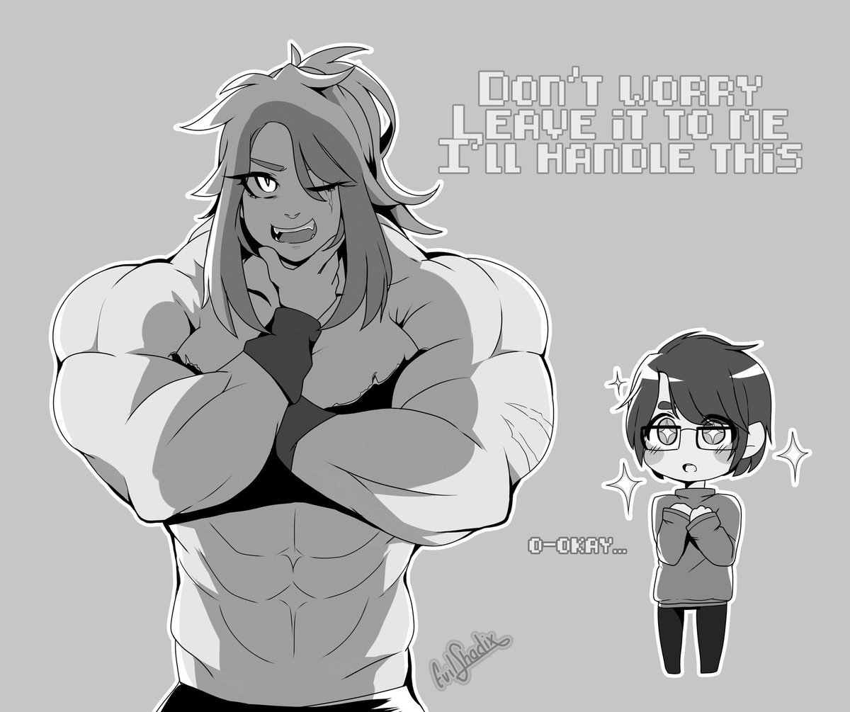 EvilShadix's tweet photo. The mighty Katherine is here
Heh...I can dream okay? :')
#AnimeMuscles #Anime #BW https://t.co/65KDsCRUPG
