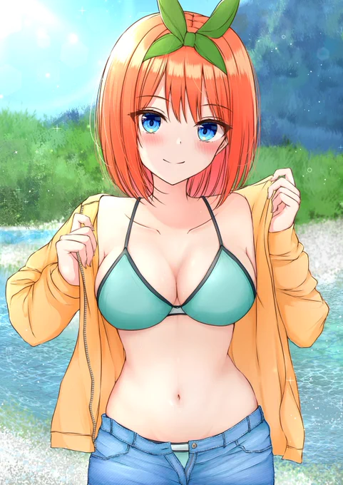 「今日は濡れても大丈夫なんですよ?」
#五等分の花嫁 #中野四葉 