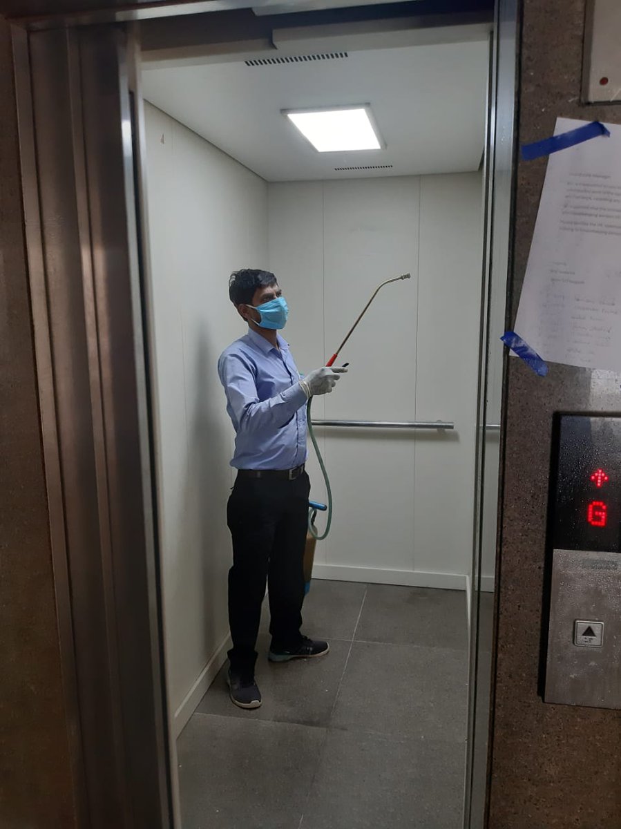 ROF_Group's tweet photo. This is the time it is important to fumigate any surface where the virus might have even touched. Looking at the ongoing scenario we are trying our best to maintain sanitation at ROF Aalayas, sec 102, #gurugram.
#covid19 #lockdown #fightcovid #fightcorona #rofgroup #rofaalayas https://t.co/bHkPOXIzyL