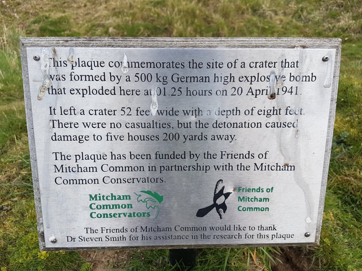 curatorian's tweet photo. Unexpected #warwalk while out for my government approved morning exercise unit. 

Smthing quaint about commemorating a bomb that exploded harmlessly when most, even those that caused terrible destruction, go unmarked, or marked only by out-of-place new buildings on old sites. https://t.co/qN2ZodP6Q1