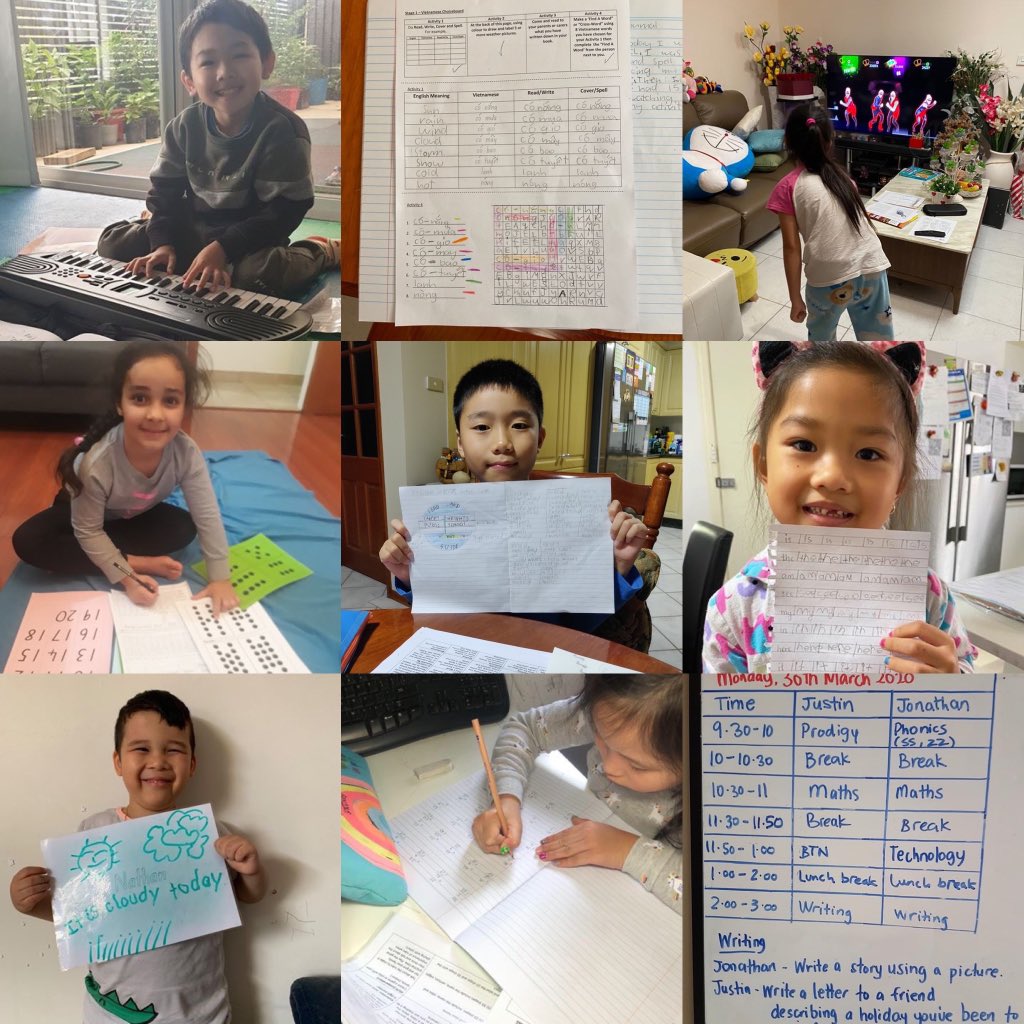 We are so proud of our wonderful students &amp; families who continue working hard and showing a commitment to learning in challenging circumstances. Resilient, adaptable and creative. Photos like these are putting big smiles on teachers faces 💙💛#LearnAtHome