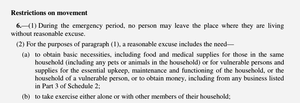 @MPSRaynesPark Please point out in the legislation where it says you can only leave the house once a day?