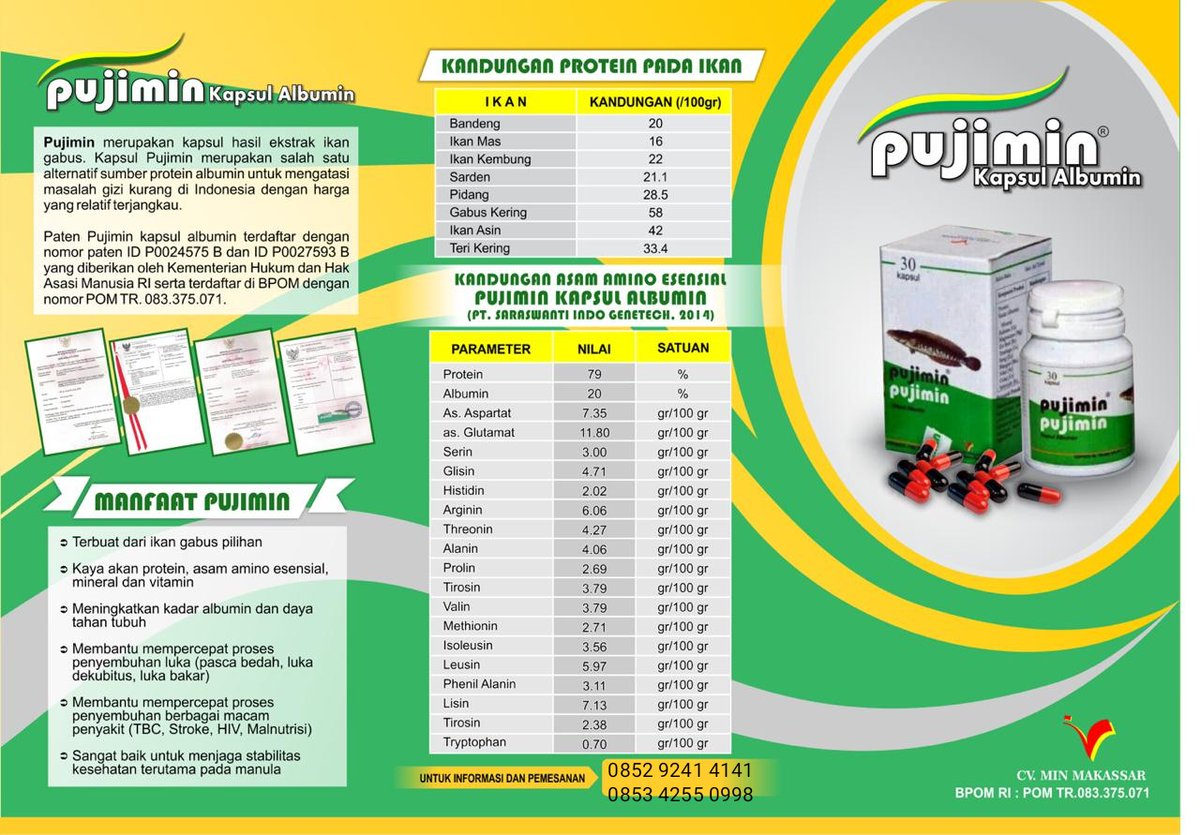 Amargo29985392's tweet photo. Mungkin ada yang butuh suplemen utk meningkatkan Imunitas tubuh.

(((((( KAPSUL ALBUMIN )))))

Sangat baik utk yang lagi sakit, terutama pasca operasi utk mempercepat penyembuhan luka dan menjaga stabilitas kesehatan terutama utk manula.

Baik dikonsumsi saat #dirumahaja https://t.co/E6ZRPZ6Jwe